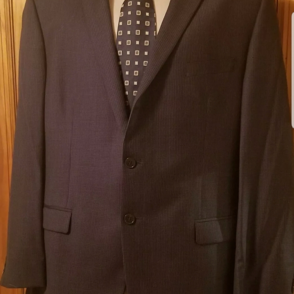 Calvin Klein Men's Sport Coat Sz 46 Regular  Blue 46R Wool Blazer Jacket CK